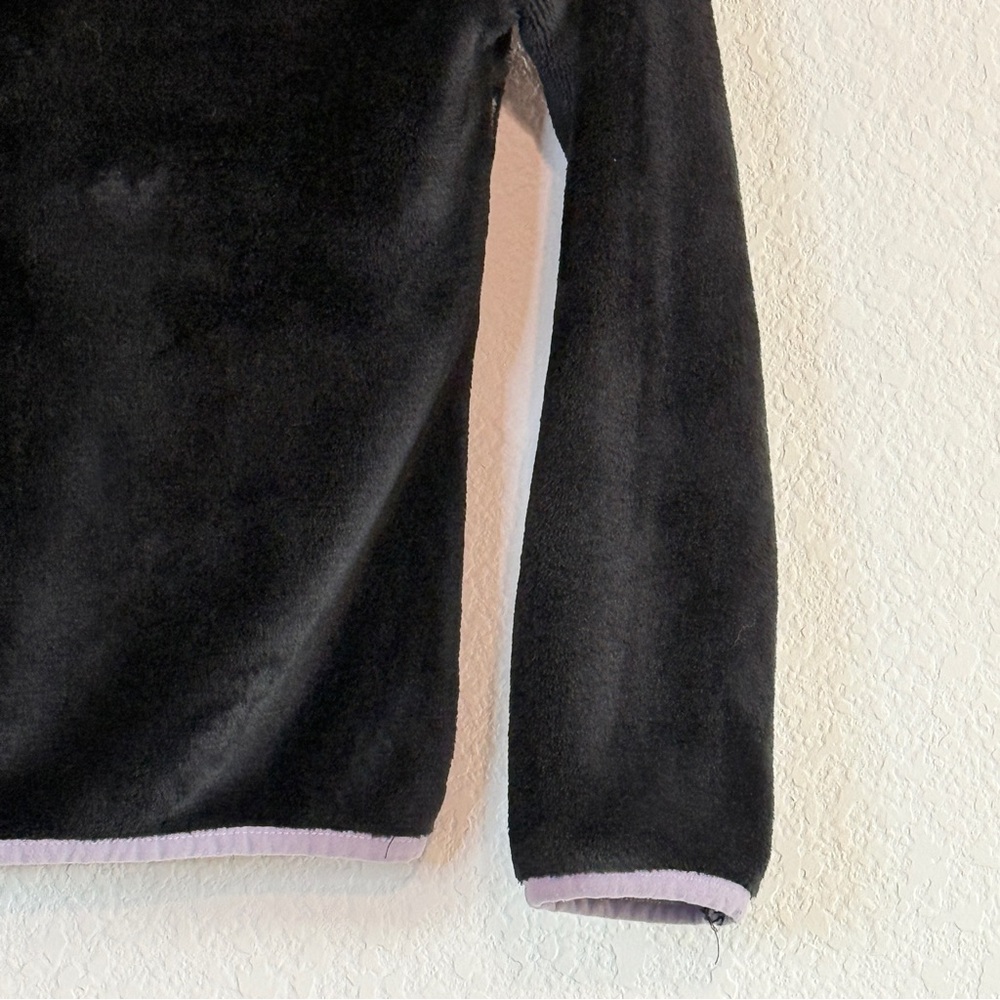 Sanrio Kuromi Kids Fleece Pullover | Black & Lavender | Quarter Zip | Small - Picture 12 of 16